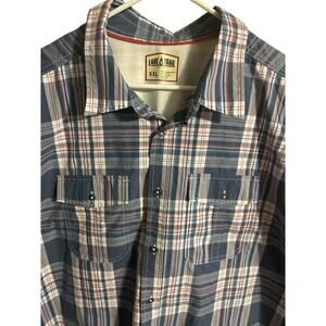 Lake & Trail Blue Plaid XXL Activewear Button Down Shirt‎